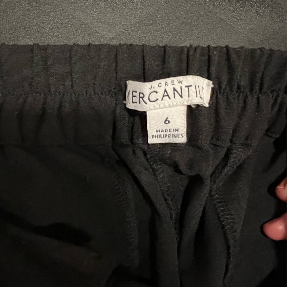 J. Crew Mercantile Black Pull On Flat Front Trouser Pants #C26 - Picture 10 of 12
